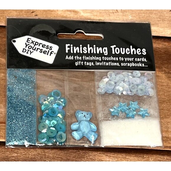 Express Yourself DIY BLUE Finishing Touches Card Scrapbook Embellishment DIYB031 - Picture 3 of 4